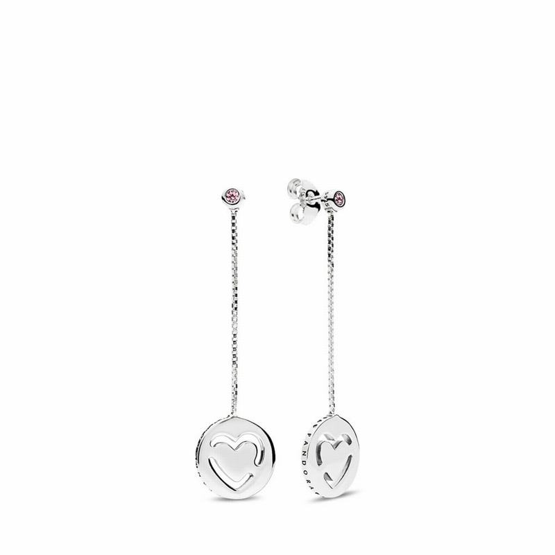 Pandora Pure Love Dangle Earrings Outlet NZ, Sterling Silver (746253-LFI)